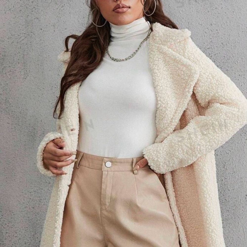 Teddy Coat Cream color Size Small